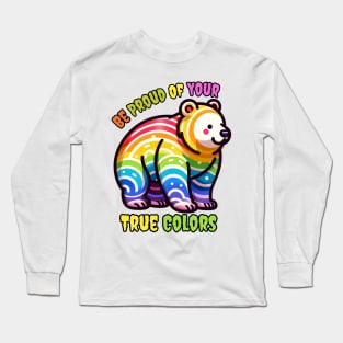 pride month bear Long Sleeve T-Shirt